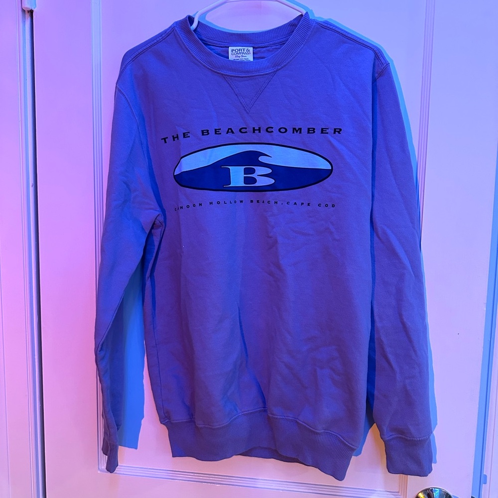 Beachcomber Periwinkle Oval B Crewneck Sweatshirt Size Small